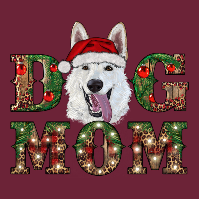 Christmas  White Shepherd Dog Mom Long Sleeve Tee by RanaPortraitStore | Teevron