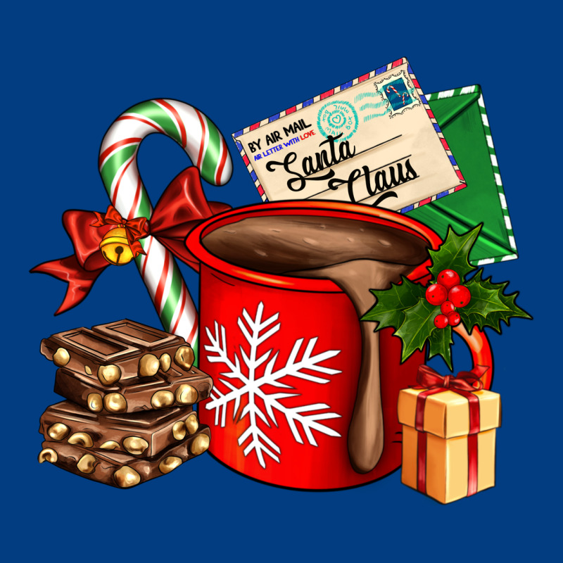 Christmas Hot Chocolate Cup With Gift And Letters Premium Sweatshirt by AdoDesignShop | Teevron