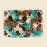 Turquoise Glitter Cowhide Background Ladies Tee | Teevron