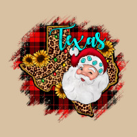 Texas Santa Wood Slice Ornament Heavyweight Hoodie | Teevron