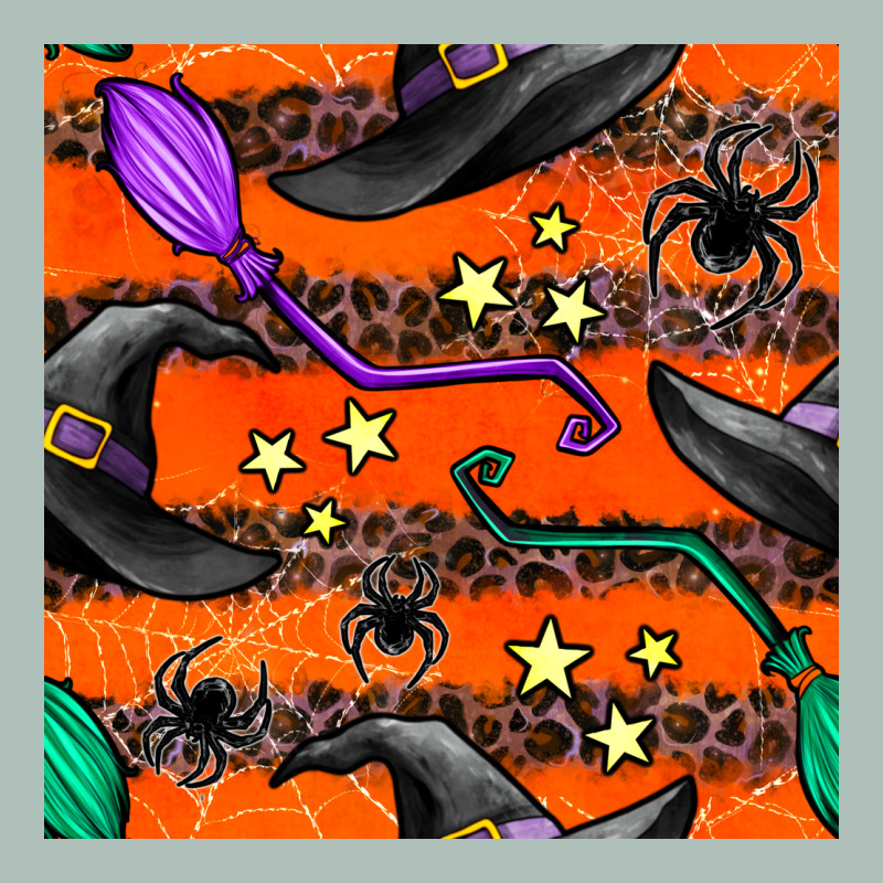 Halloween Witch Hats Leopard Seamless Pattern Heavyweight Hoodie by BundleAndBundleShop | Teevron