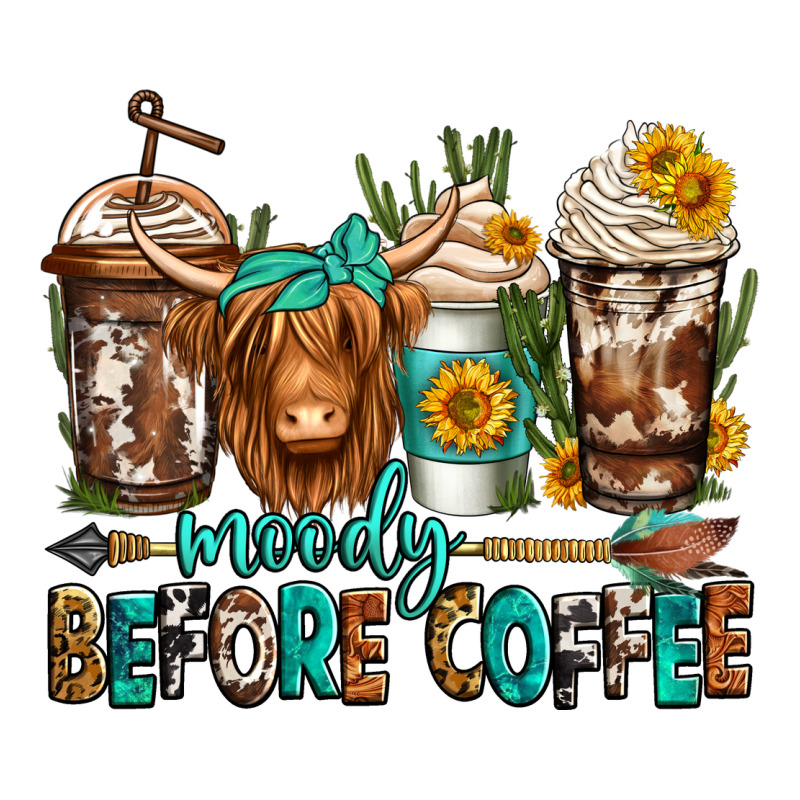 Moody Before Coffee Longhaired Cow Coffee Heavyweight Hoodie by Jasminsmagicworld | Teevron