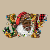 African American Santa Joy With Sunflowers Long Sleeve Tee | Teevron