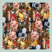 Western Farm Animals Seamless Pattern Zipper Hoodie | Teevron
