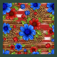 Patriotic Flowers Seamless Pattern Zipper Hoodie | Teevron
