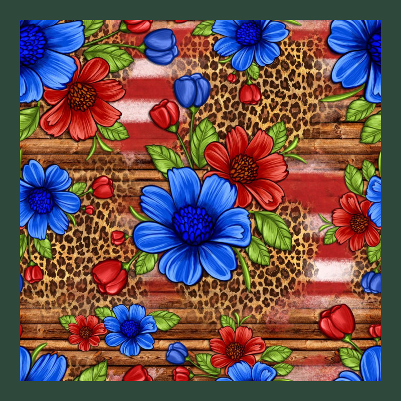 Patriotic Flowers Seamless Pattern Zipper Hoodie by HRA Design Shop | Teevron