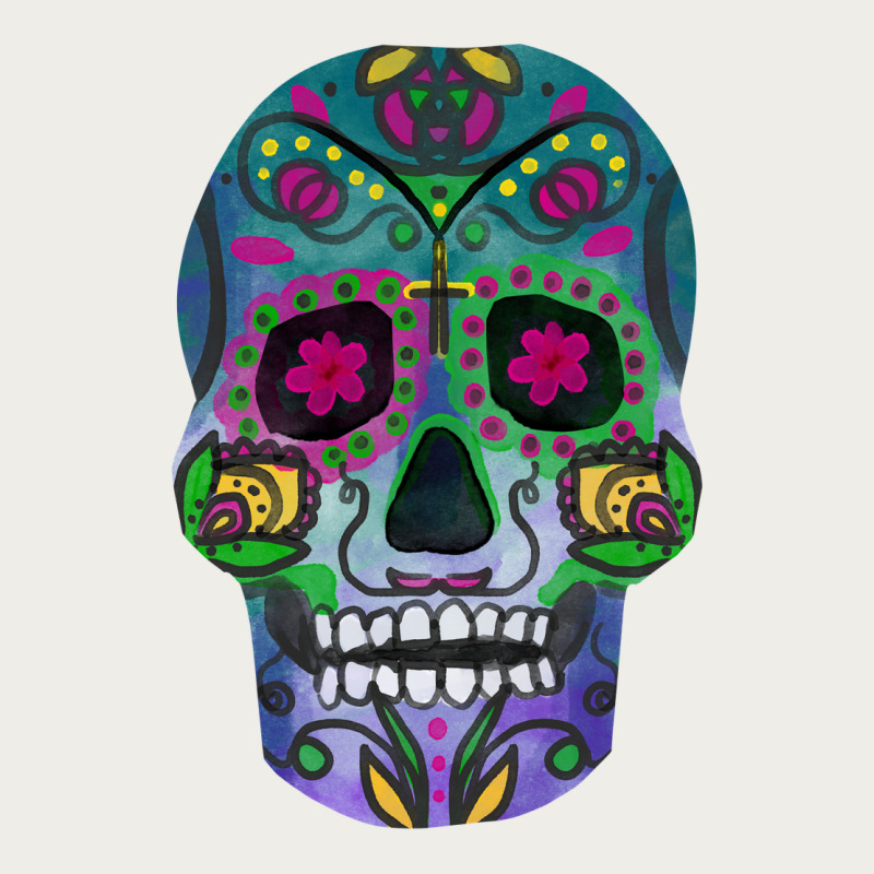 Sugar Skull Zipper Hoodie by FaDigitalArtStudio | Teevron