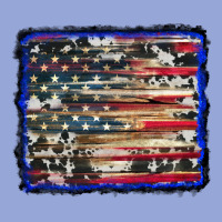 American Flag With Cowhide Background Classic Tee | Teevron