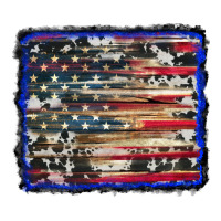 american flag with cowhide background | Teevron