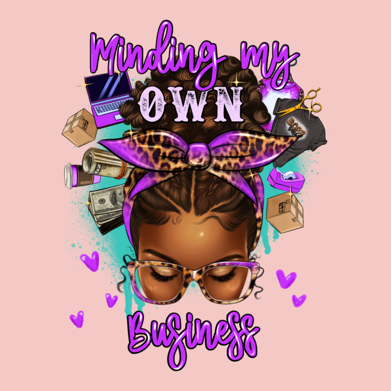 Minding My Own Business Afro Messy Bun Urban Heavy Tee by texasbilliewilder | Teevron