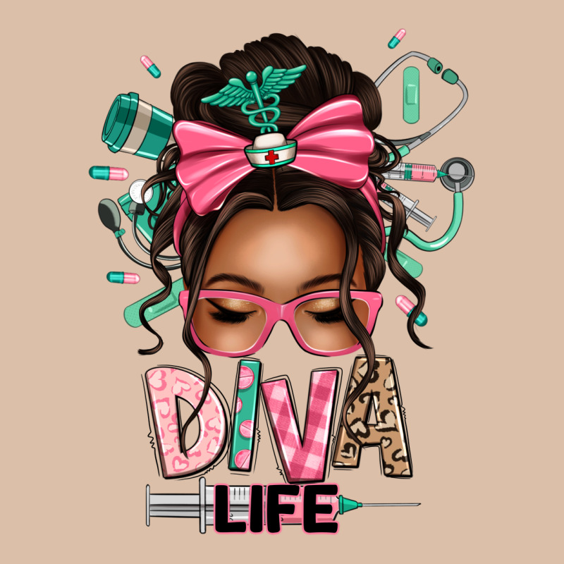 Afro Messy Bun Diva Life Urban Heavy Tee by texasbilliewilder | Teevron