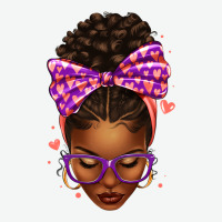 Sorority Colors Purple Carol Afro Messy Bun Woman Urban Heavy Tee | Teevron