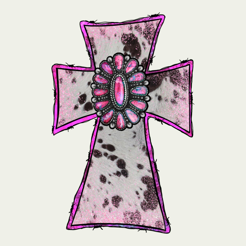 Cowhide Pink Gemstone Cross Urban Heavy Tee by RanaPortraitStore | Teevron