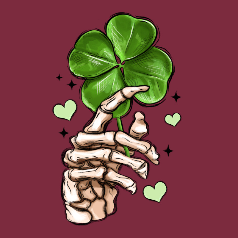 Skeleton Hand With Shamrock St Patrick S Day Premium Hoodie by MaliasSmallBusiness | Teevron
