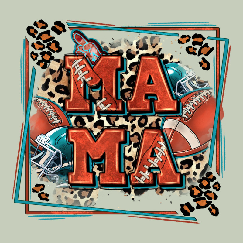 American Football Mama With Leopard Long Sleeve Tee by Zillion Design Studio | Teevron