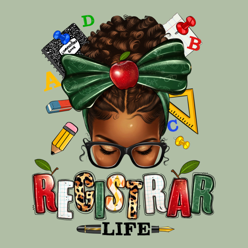 Registrar Life Afro Messy Bun Urban Heavy Tee by texasbilliewilder | Teevron