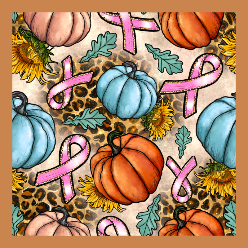 Breast Cancer Awareness With Pumpkin And Leopard Seamless Pattern Heavyweight Hoodie by BundleAndBundleShop | Teevron