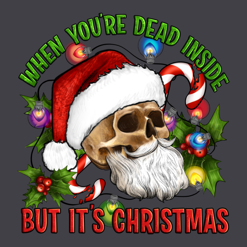 When You're Dead Inside But It's Christmas Hippie Skeleton Santa Heavyweight Hoodie by Artiststas | Teevron