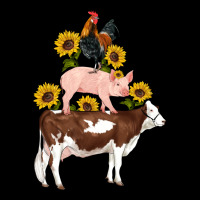 Western Farm Life Cow Pig Rooster With Sunflowers Premium Sweatshirt | Teevron
