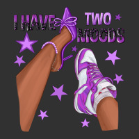 Purple I Have Two Moods Afro Girl Sneakers Urban Heavy Tee | Teevron