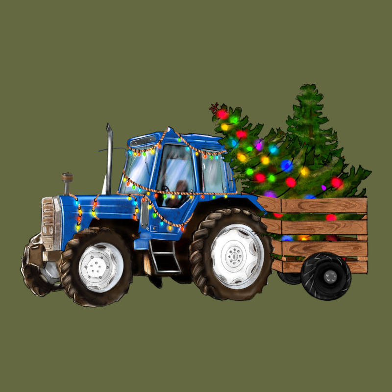 Christmas Farm Tractor Long Sleeve Tee by RanaPortraitStore | Teevron