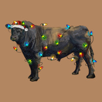 Christmas Black Angus Bull With Christmas Lights Long Sleeve Tee | Teevron