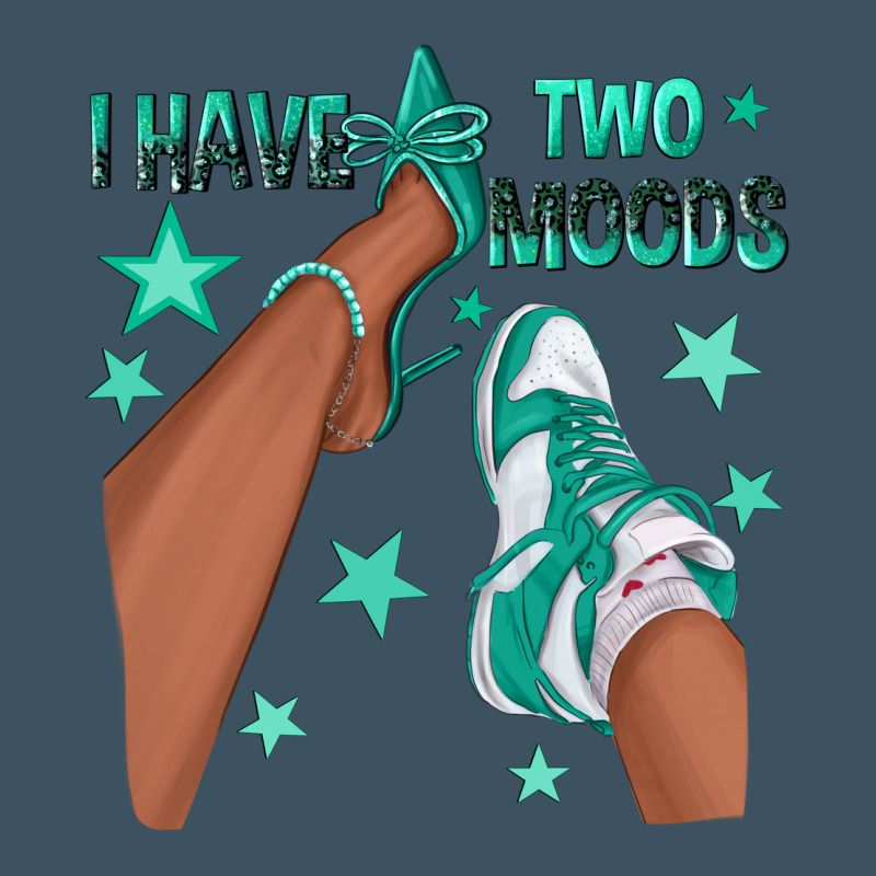 Teal I Have Two Moods Afro Girl Sneakers Urban Heavy Tee by texasbilliewilder | Teevron