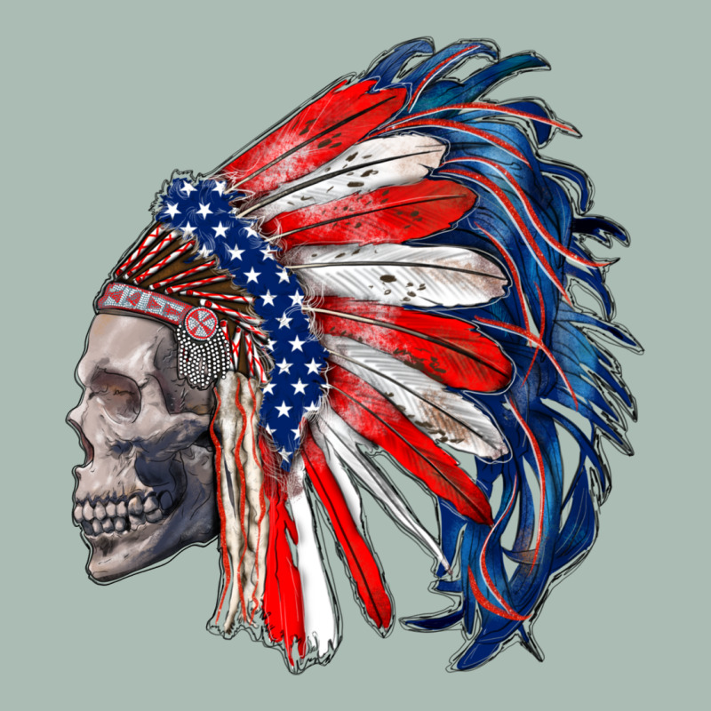 American Indian Headdress With Skull Classic Tee by RanaPortraitStore | Teevron