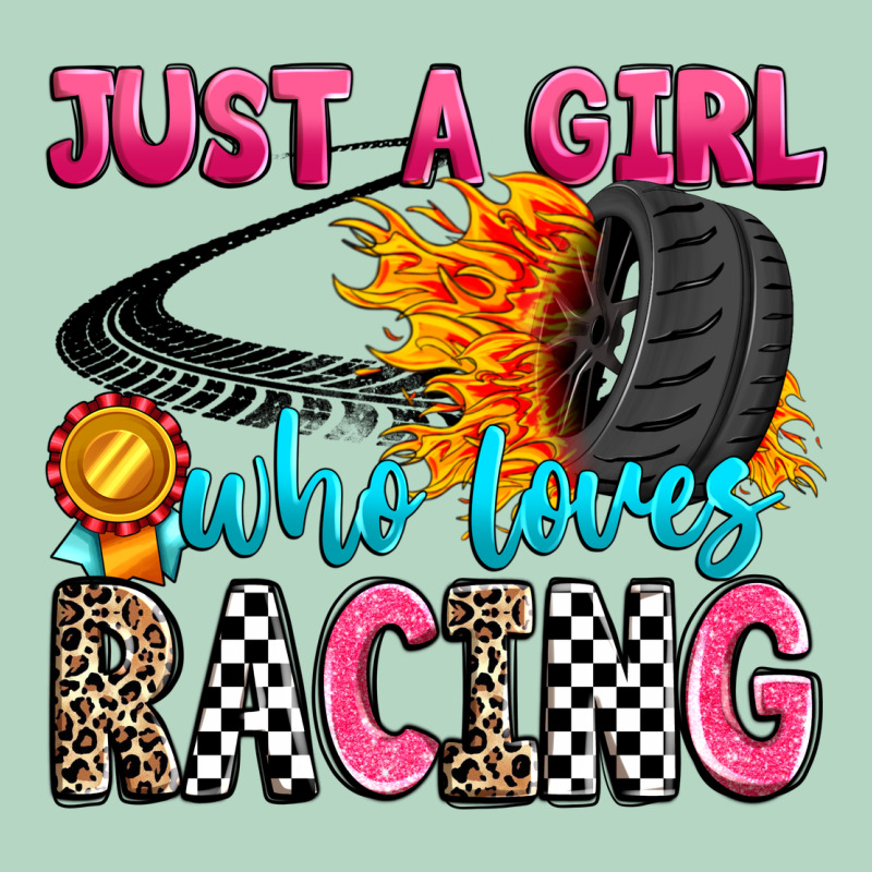 Just A Girl Who Loves Racing Classic Tee by Zillion Design Studio | Teevron