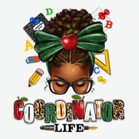 Educational Coordinator Life Afro Messy Bun Urban Heavy Tee | Teevron