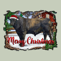 Merry Christmas Black Angus Bull And Farm Long Sleeve Tee | Teevron