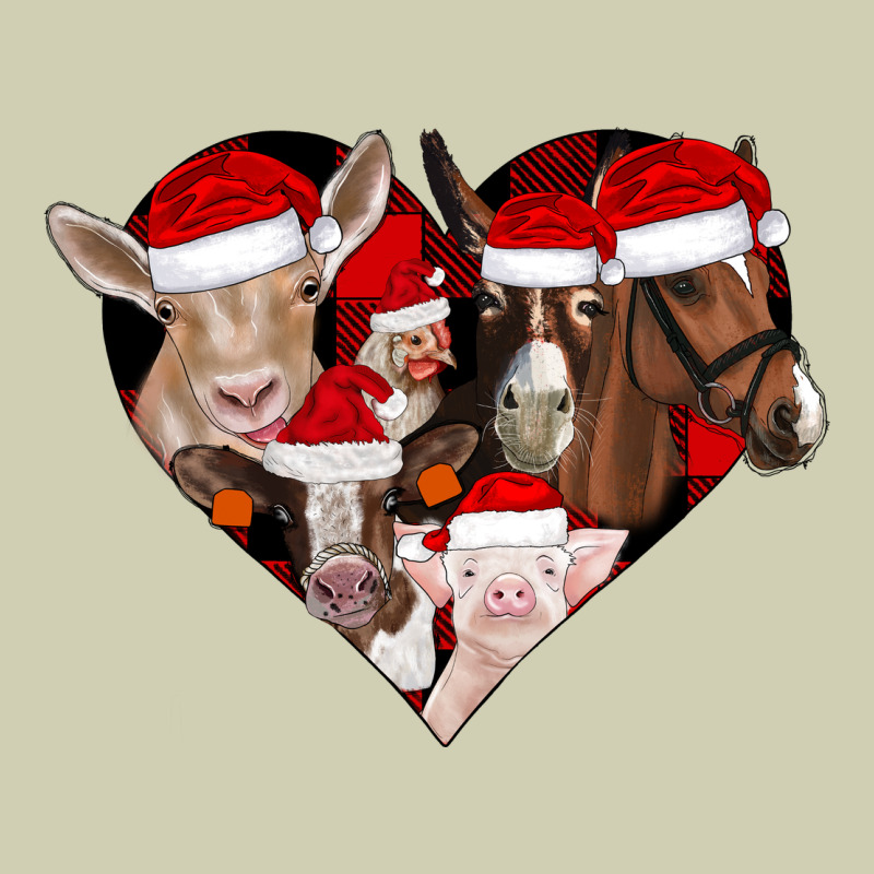 Farm Animals Christmas Heavy Core Tee by CowhideDigitalArt | Teevron