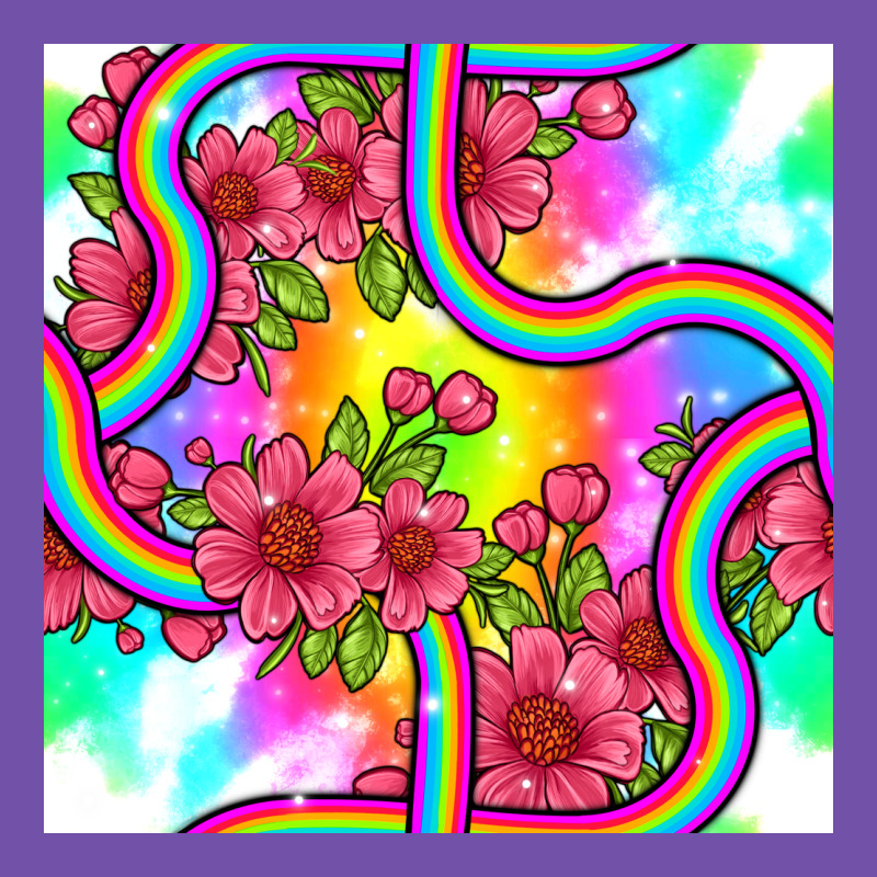 Tie Dye Floral Seamless Pattern Premium Sweatshirt by BundleAndBundleShop | Teevron