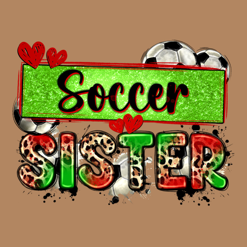 Soccer Sister With Leopard Long Sleeve Tee by Zillion Design Studio | Teevron