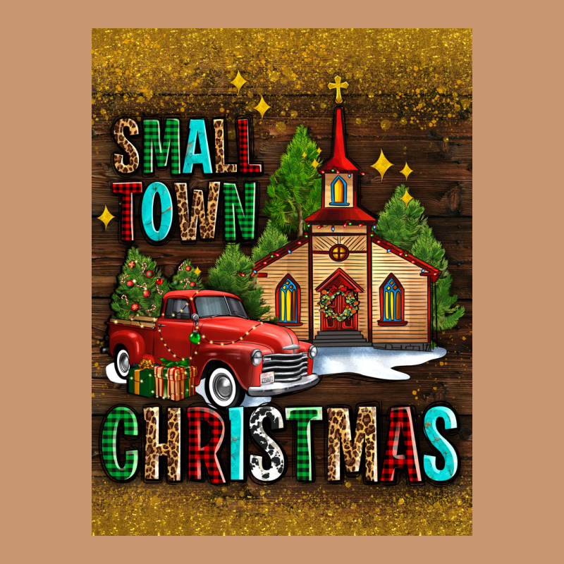Small Town Christmas Church Heavyweight Hoodie by AdoDesignShop | Teevron