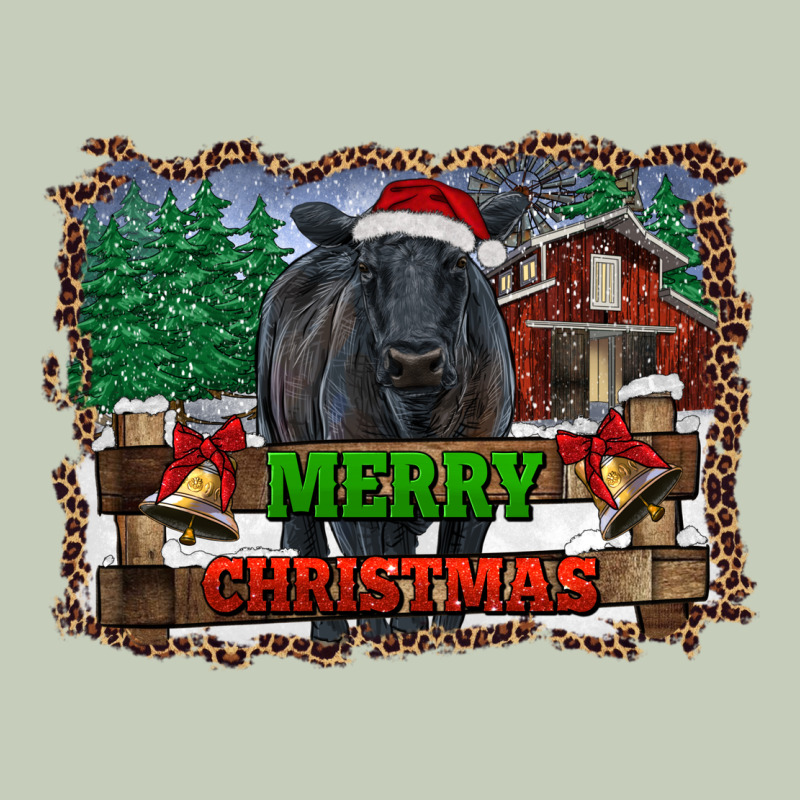 Merry Christmas Black Angus Cattle And Farm Long Sleeve Tee by RanaPortraitStore | Teevron