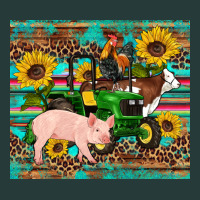 Western Farm Tractor Pig Rooster Cow Sunflowers Premium Sweatshirt | Teevron