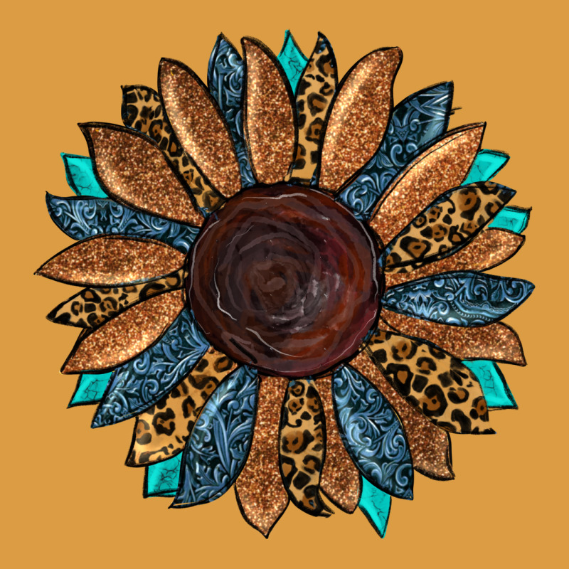 Fall Tooled Leather Sunflower Urban Heavy Tee by RanaPortraitStore | Teevron