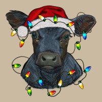 Christmas Baby Black Angus Calf With Lights Long Sleeve Tee | Teevron
