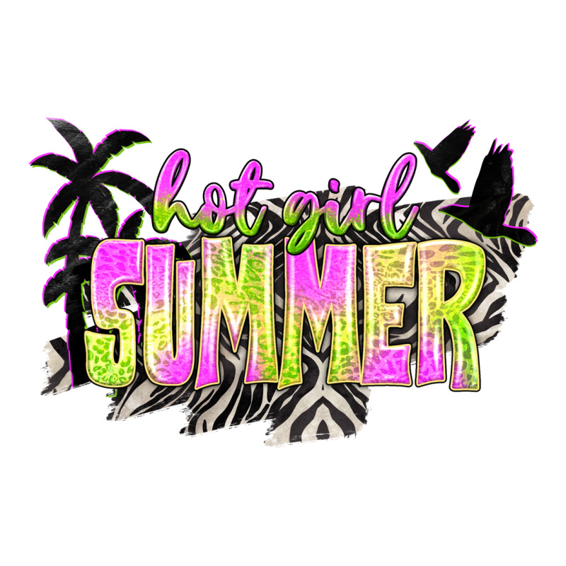 Hot Girl Summer With Palms Long Sleeve Tee by texasbilliewilder | Teevron
