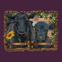 Western Black Angus Cattle And Calf With Leopard Long Sleeve Tee | Teevron