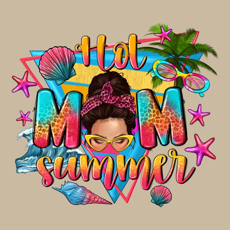 Hot Mom Summer With Messy Bun Long Sleeve Tee by texasbilliewilder | Teevron