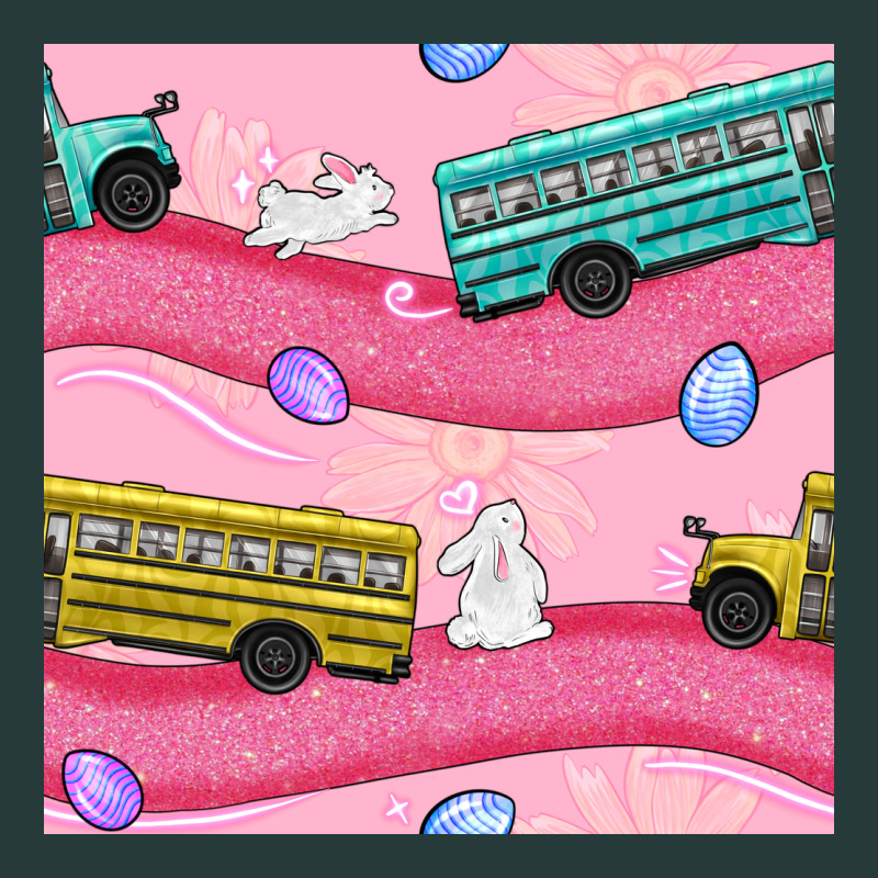 Easter School Bus Seamless Pattern Premium Sweatshirt by BundleAndBundleShop | Teevron