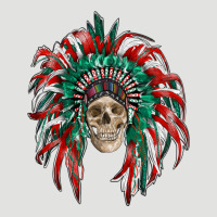 Mexican Flag Indian Headdress With  Skull Classic Tee | Teevron