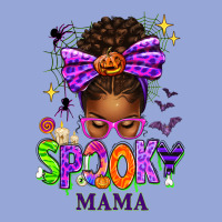 Halloween Afro Messy Bun Spooky Mama Classic Tee | Teevron