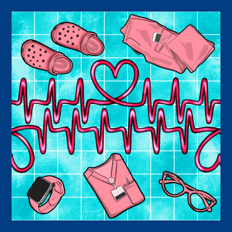 Nurse Heart Beat Seamless Pattern Premium Sweatshirt by BundleAndBundleShop | Teevron