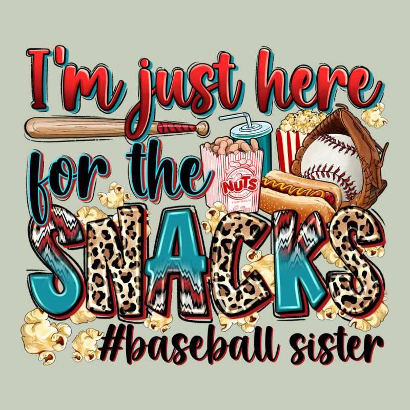 I'm Just Here For The Snacks #baseball Sister Long Sleeve Tee by Zillion Design Studio | Teevron