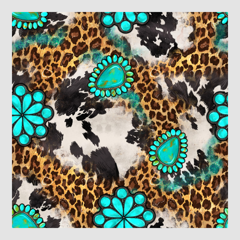 Western Turquoise Seamless Pattern Premium Sweatshirt by BundleAndBundleShop | Teevron