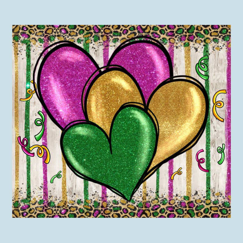 Mardi Gras Heart Ladies Tee by BarkalooDesign | Teevron