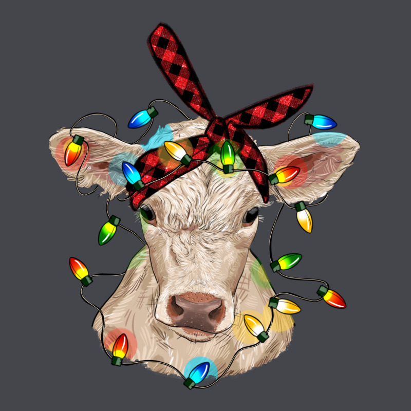 Charolais Calf With Christmas Lights Baby Cow Long Sleeve Tee by RanaPortraitStore | Teevron